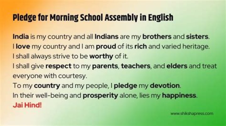 What is the name of Indian pledge?