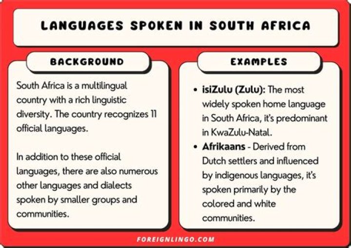 What language is mostly spoken in South Africa?