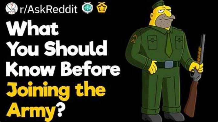 What should I know before joining the army?