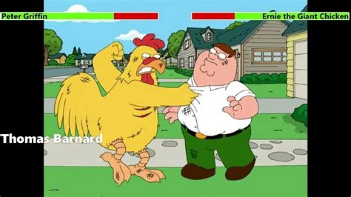 What started the fight between Peter and the chicken?